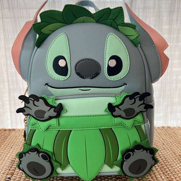 Stitch Loungefly Gray and Green Backpack main image 4